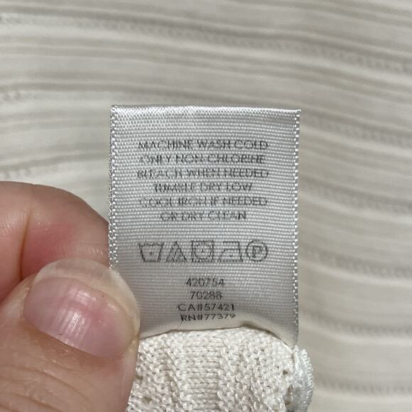 Coquette Ann Taylor Silk Blend Scalloped Knit Sweater Size Small Beige Textured - Picture 6 of 6